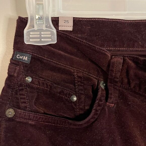Citizens of Humanity The Rocket High Rise Skinny Burgundy Velvet | SZ 25 - Picture 7 of 13
